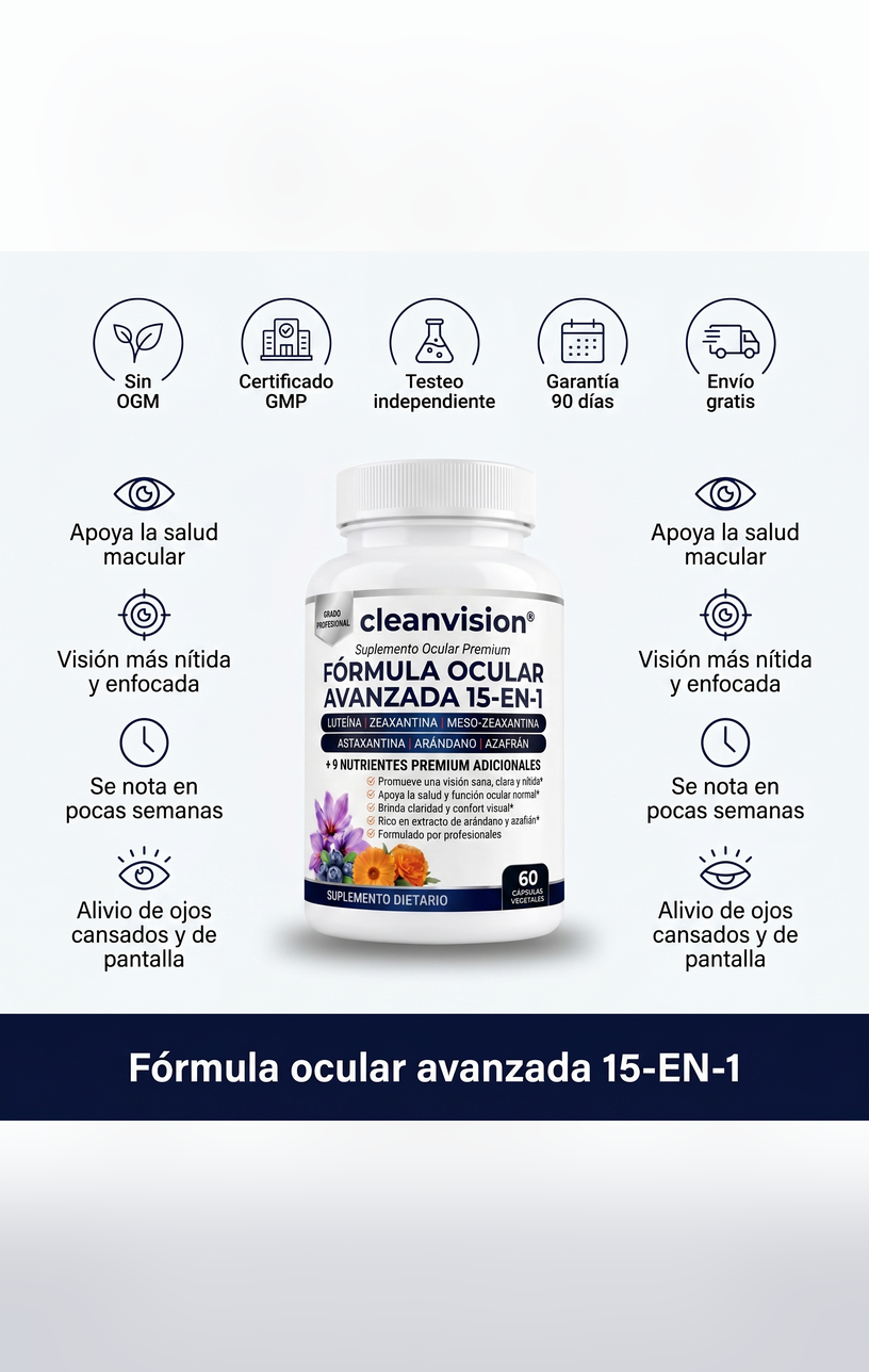 CleanVision® - Cuida tu salud ocular desde adentro, de forma 100% natural