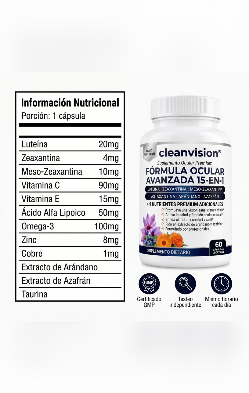 CleanVision® - Cuida tu salud ocular desde adentro, de forma 100% natural