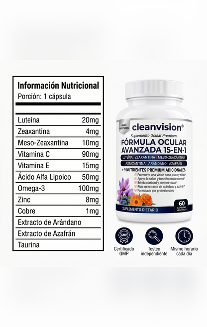 CleanVision® - Cuida tu salud ocular desde adentro, de forma 100% natural